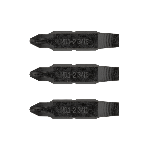 Набор Leatherman из трех двусторонних бит: отвертки №1-№2 крестовая PHILLIPS и плоская 3/16
