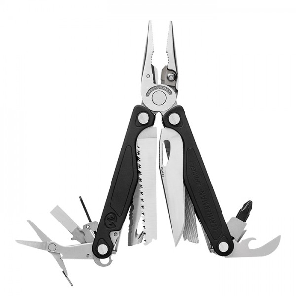 Мультитул Leatherman Charge Plus 832555 PREMIUM LEATHER SHEATH + Кожаный чехол, клипса и кольцо, биты