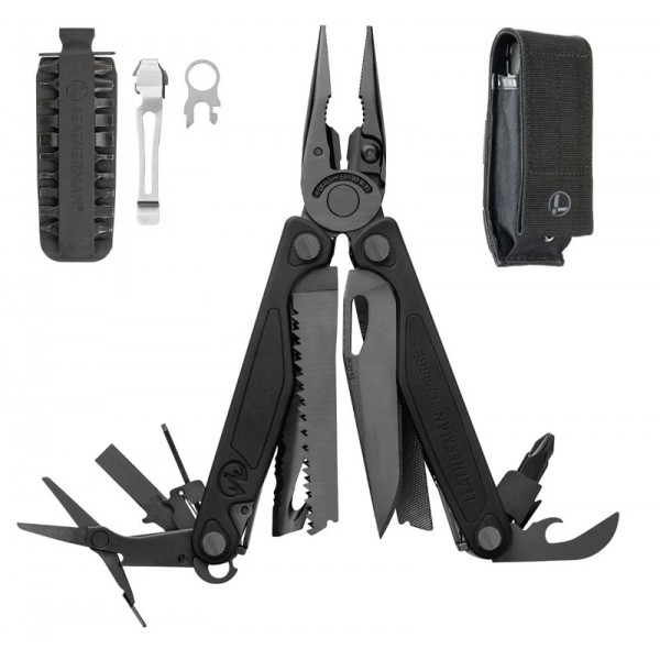 Мультитул Leatherman Charge Plus Black 832601 + кліпса, кільце, біти, чохол