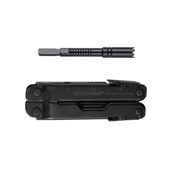 Мультитул Leatherman Super Tool 300 M BLACK 832758  + чехол, набор бит с удлинителем