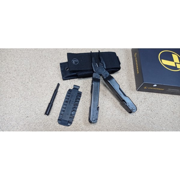 Мультитул Leatherman Super Tool 300 M BLACK 832758  + чехол, набор бит с удлинителем