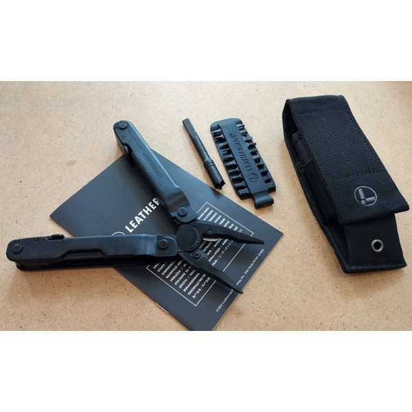Мультитул Leatherman Super Tool 300 M BLACK 832758  + чехол, набор бит с удлинителем