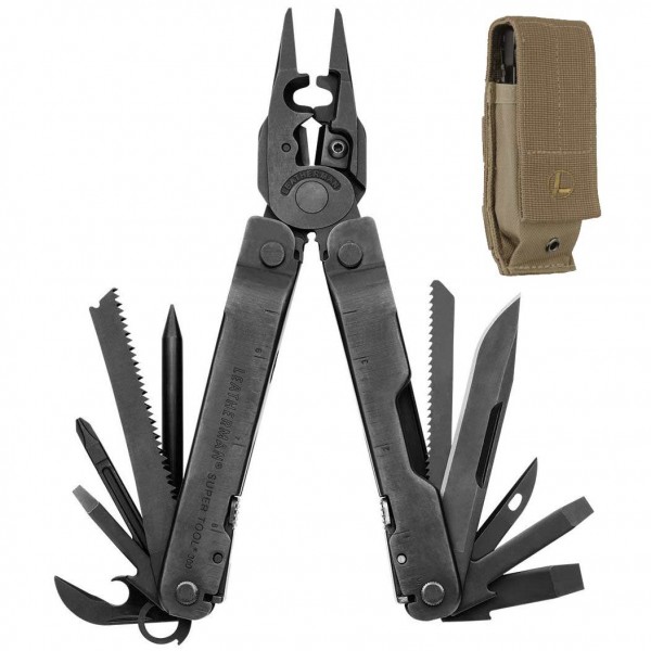 Мультитул Leatherman Super Tool 300 EOD-BLACK 831368 + чохол MOLLE Brown