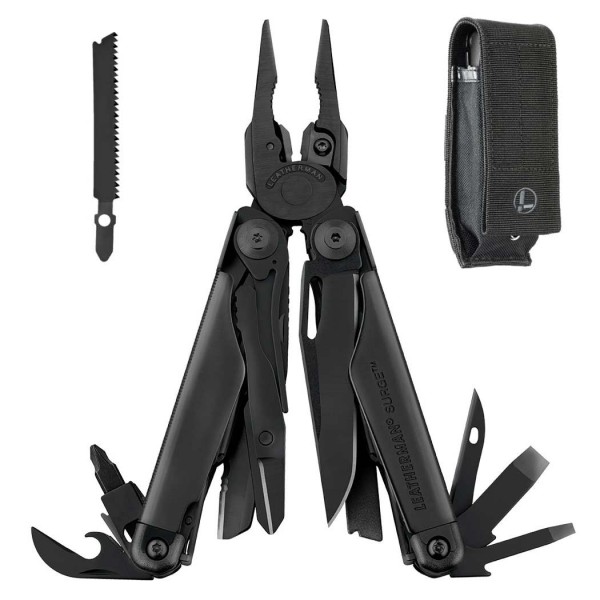 Мультитул Leatherman Surge Black Molle 831333 + чохол, надфіль