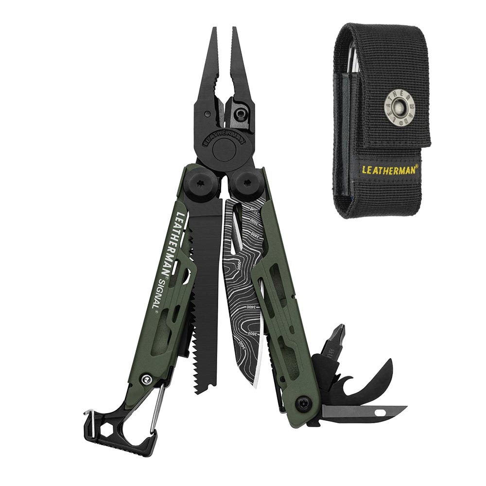 Мультитул Leatherman Signal Green Topo 832692 + чехол