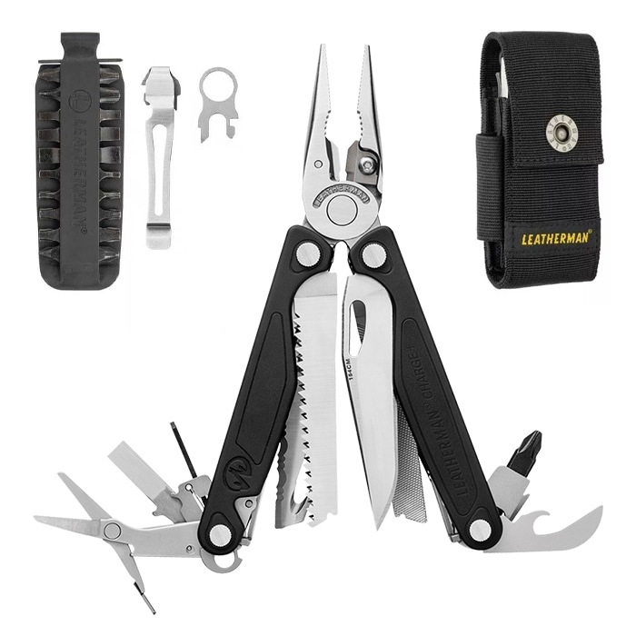Мультитул Leatherman Charge Plus 832516 + чехол, клипса и кольцо, биты