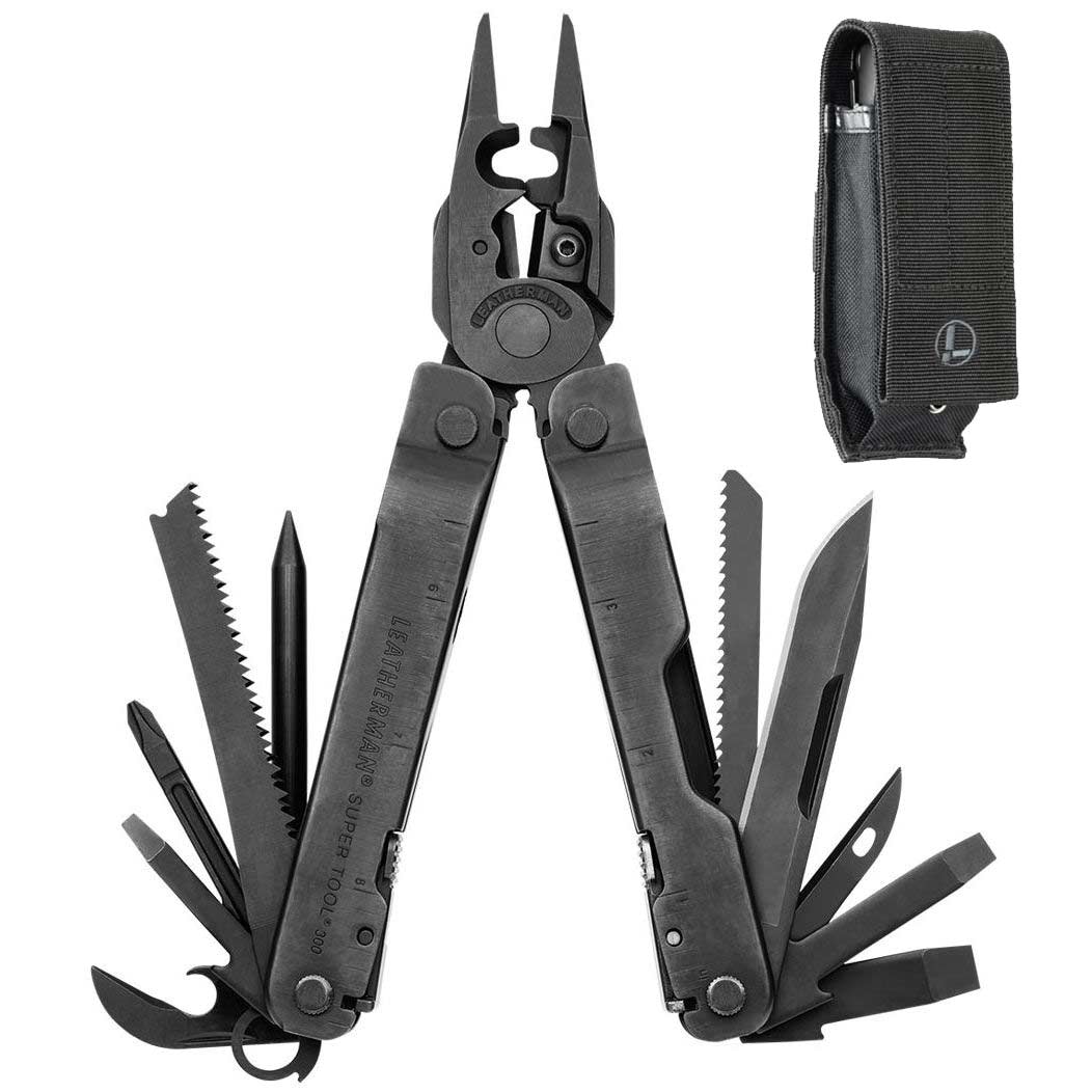 Мультитул Leatherman Super Tool 300 EOD-BLACK 831369 +  чехол MOLLE Black
