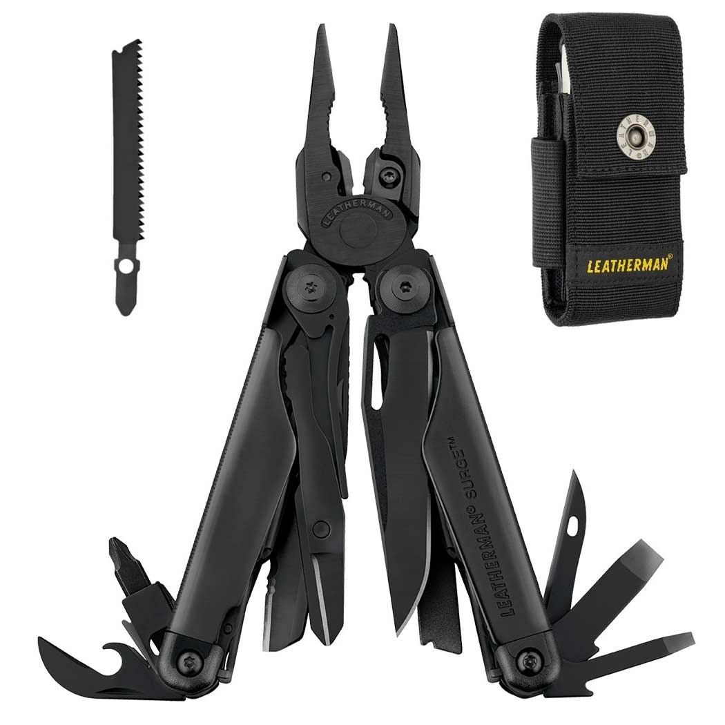 Мультитул Leatherman Surge Black 831334 + чехол, надфиль