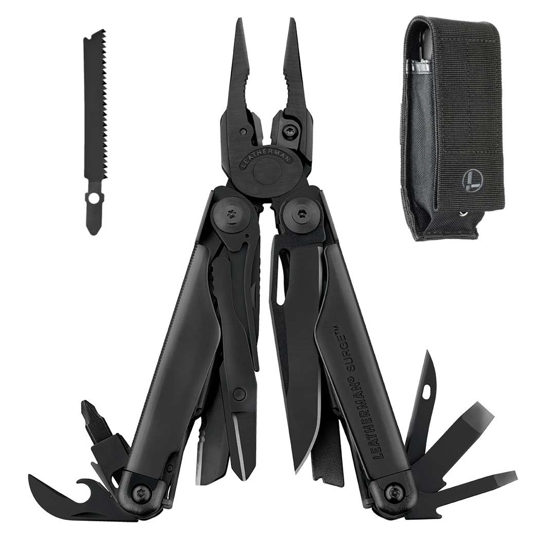 Мультитул Leatherman Surge Black  Molle 831333, чехол, надфиль  